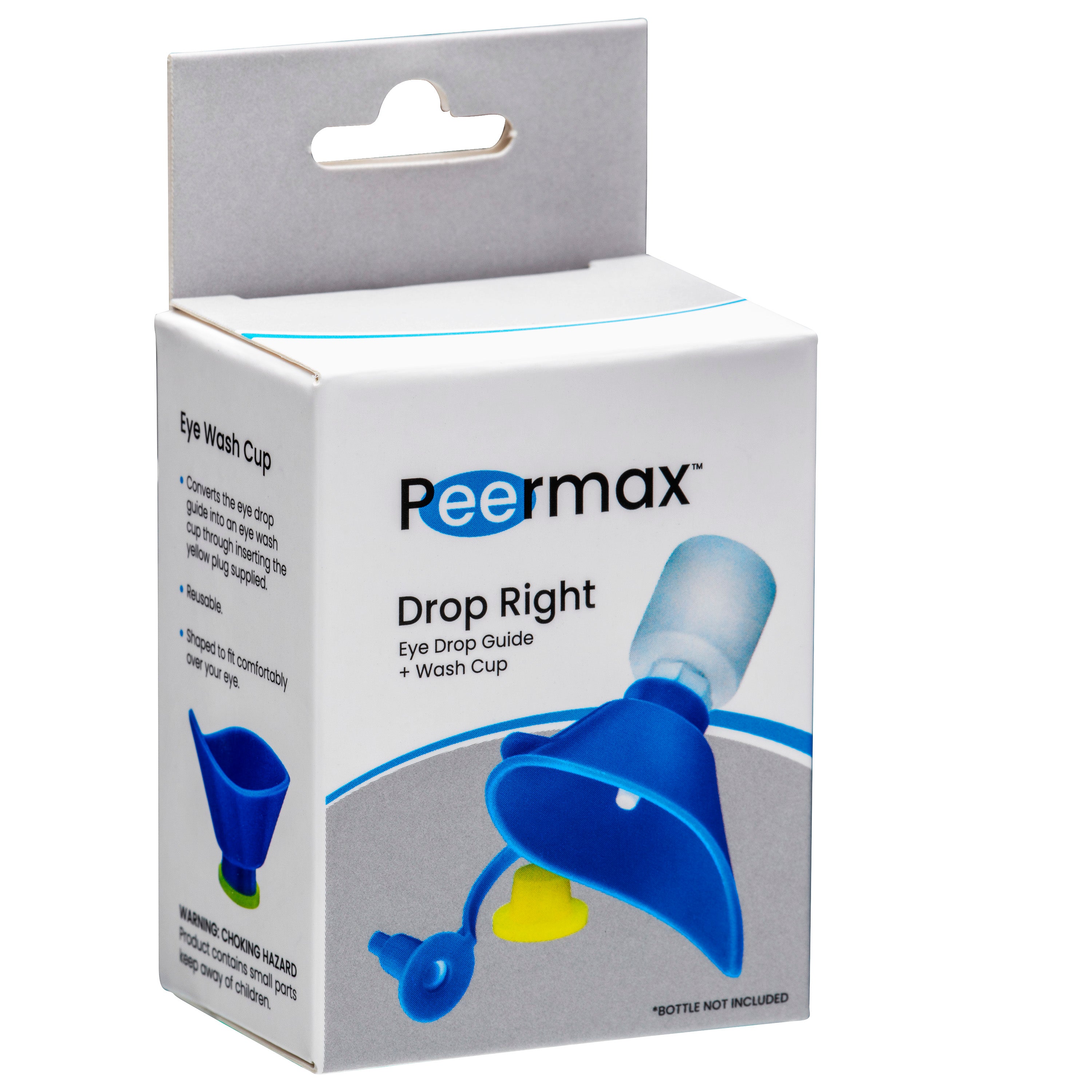 Peermax Drop Right 2 in 1 | Eye Drop Guide + Wash Cup